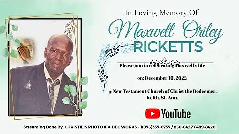 Maxwell Ricketts Thanksgiving Service.