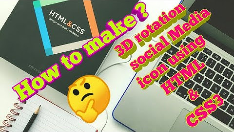How to make 3D rotation for social media icons with css3 || Web Coder
