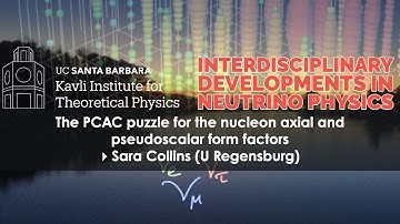 The PCAC puzzle for the nucleon axial and pseudoscalar form factors ▸ Sara Collins (U Regensburg)