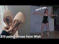 i bought $15 pointe shoes from the WISH APP