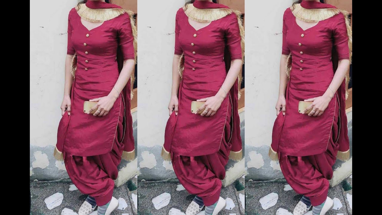 punjabi designer suits with laces