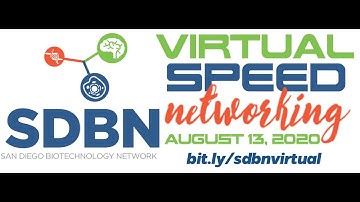 SDBN Virtual Speed Networking Event August 13th 2020