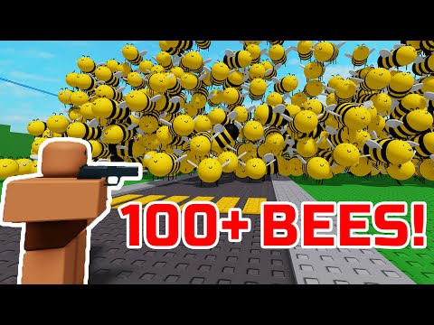 1 NPC vs. 100 BEES! (Smart NPC Battle Simulator UPDATE)