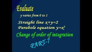 VTU Engineering Maths 1 Changing the order of integration good & interesting example(PART-7)