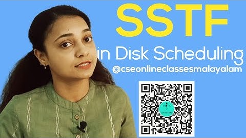 Shortest seektime first algorithm in disk scheduling with example in Malayalam | chapters