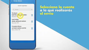 ¿Cómo puedo enviar dinero a una cuenta?