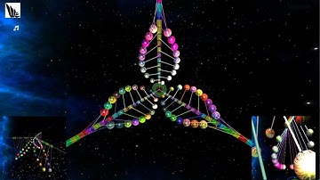 A Triangular Style of Polyrhythmic Pendulum Wave! visualization. #javascript #threejs #pendulum