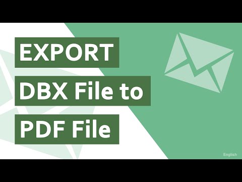 Export Outlook Express DBX to PDF | DBX files to PDF