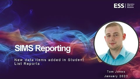 New Data Items in Student List Reports