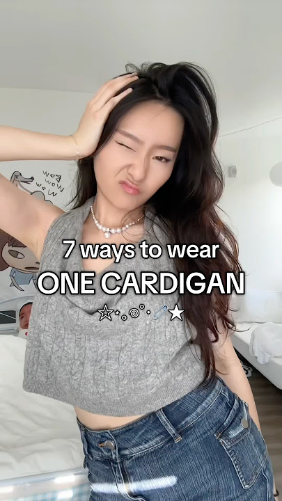 7 WAYS TO REWEAR 1 CARDIGAN !!!! happy sunday gorginas #cardigan #clothinghacks #outfitideas #ootd