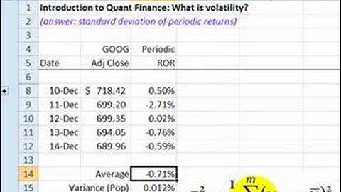 FRM: Intro to Quant Finance: Volatility