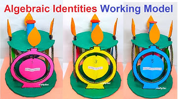 algebraic identities working model - diy - maths tlm | craftpiller @howtofunda