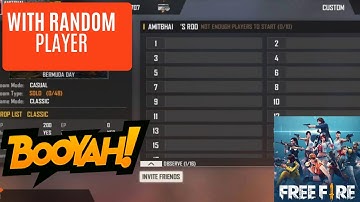 Free Fire custom room with random player | Clash squad | Booyah