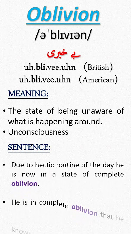 Oblivion Meaning English Difficult Words shorts YouTube oblivion-meaning-english-difficult-words-shorts-youtube