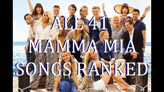 Ranking All MAMMA MIA! Songs OFFICIAL LIST