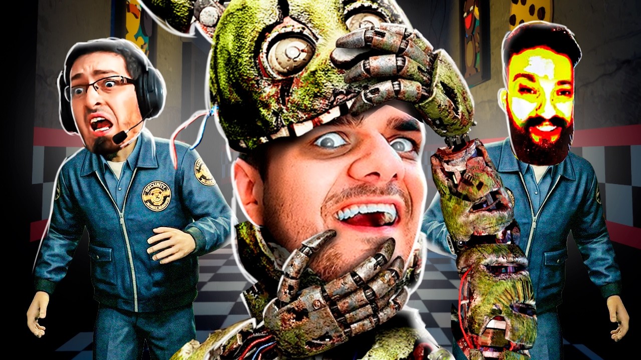 Os Guri Jogam BITE BY NIGHT! Fugindo Do Springtrap De FNAF!