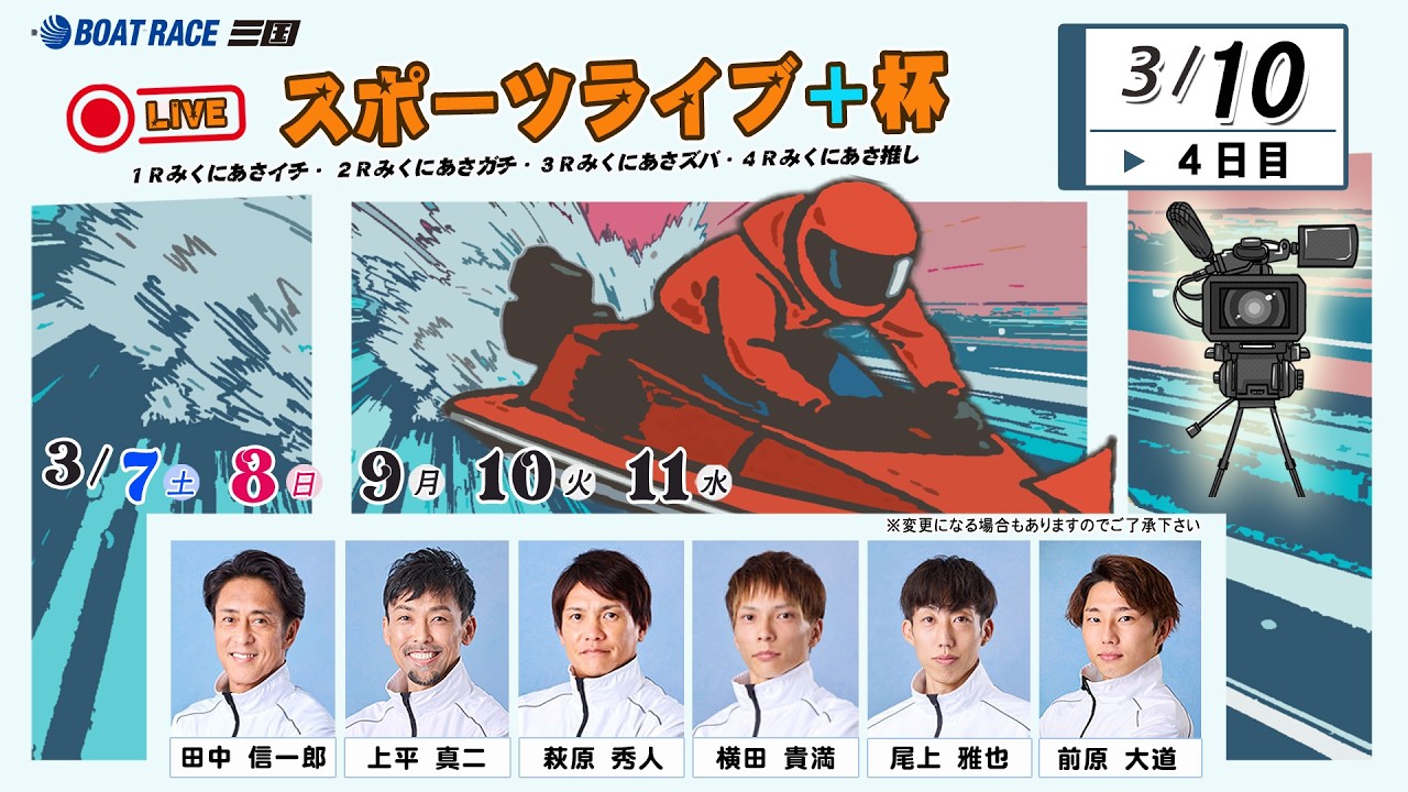 スポーツライブ＋杯　　４日目　８：００～