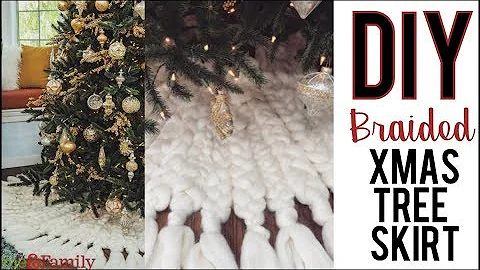 Beautiful DIY Braided Christmas Tree Skirt