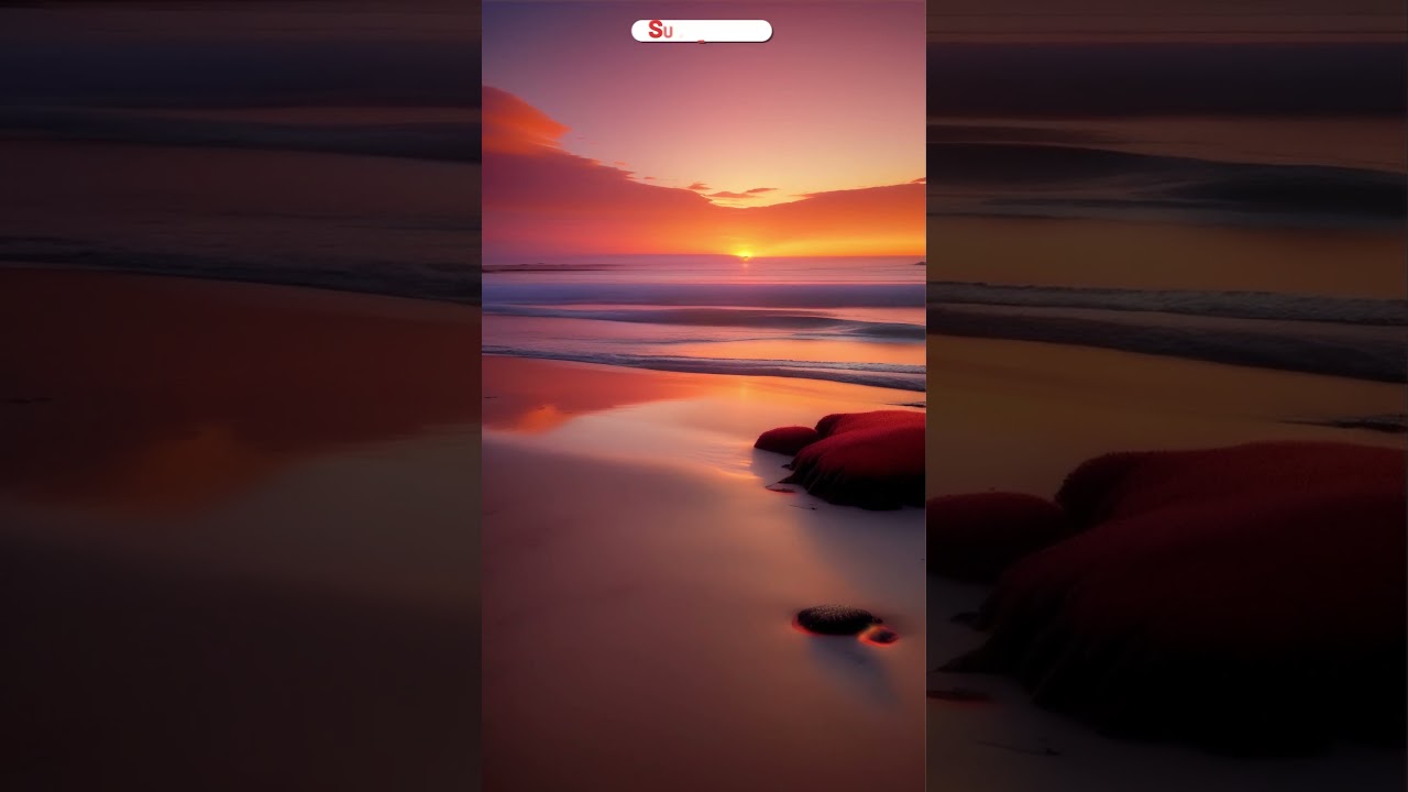 Sunrise Over the Remote Deserted Beach 