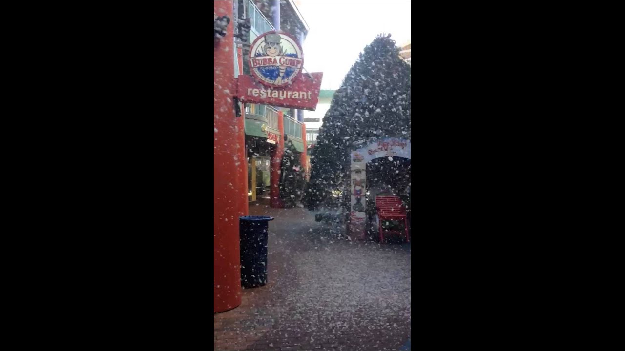 A snowy day at Ocean Walk Shoppes