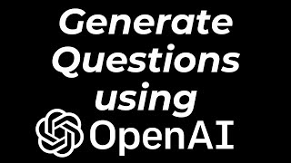 Question Generation from Sentence using OpenAI's GPT 3 | ChatGPT | NLP | Gradio | Python