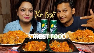 Street Food Challenge || Singapuri Chowmein, Chilly Potato, Spring Roll & Tandoori Chaap || Foodie V