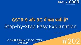 GST Annual Return Filing 2025 | GSTR-9, 9C Complete Guide for Taxpayers|ShreeNIWA Associates|#update