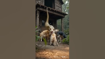 Python Vs Dogs #python #snakevideo #youtubshurt #varalvideo #animals