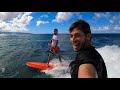 Teaching my dad to surf beginner paddling tutorial