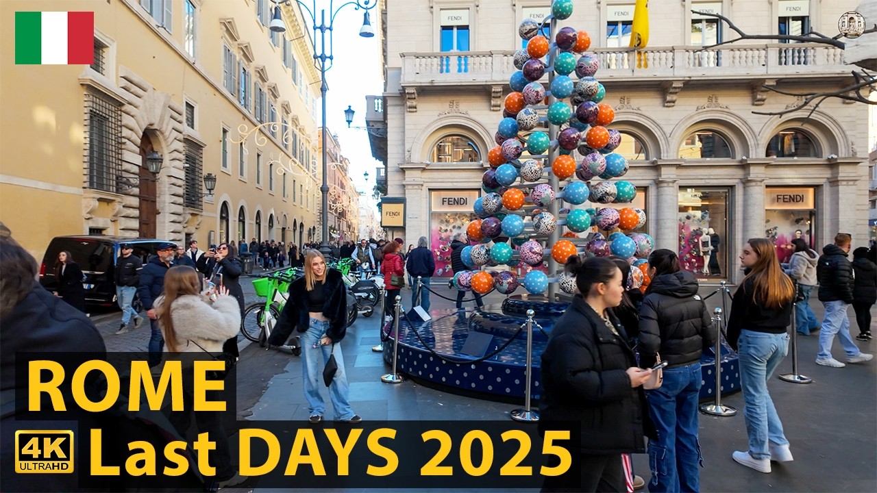 Last Days of 2025 in ROME | Walking Around the Trevi Fountain and Piazza Spagna | 4K | DEC