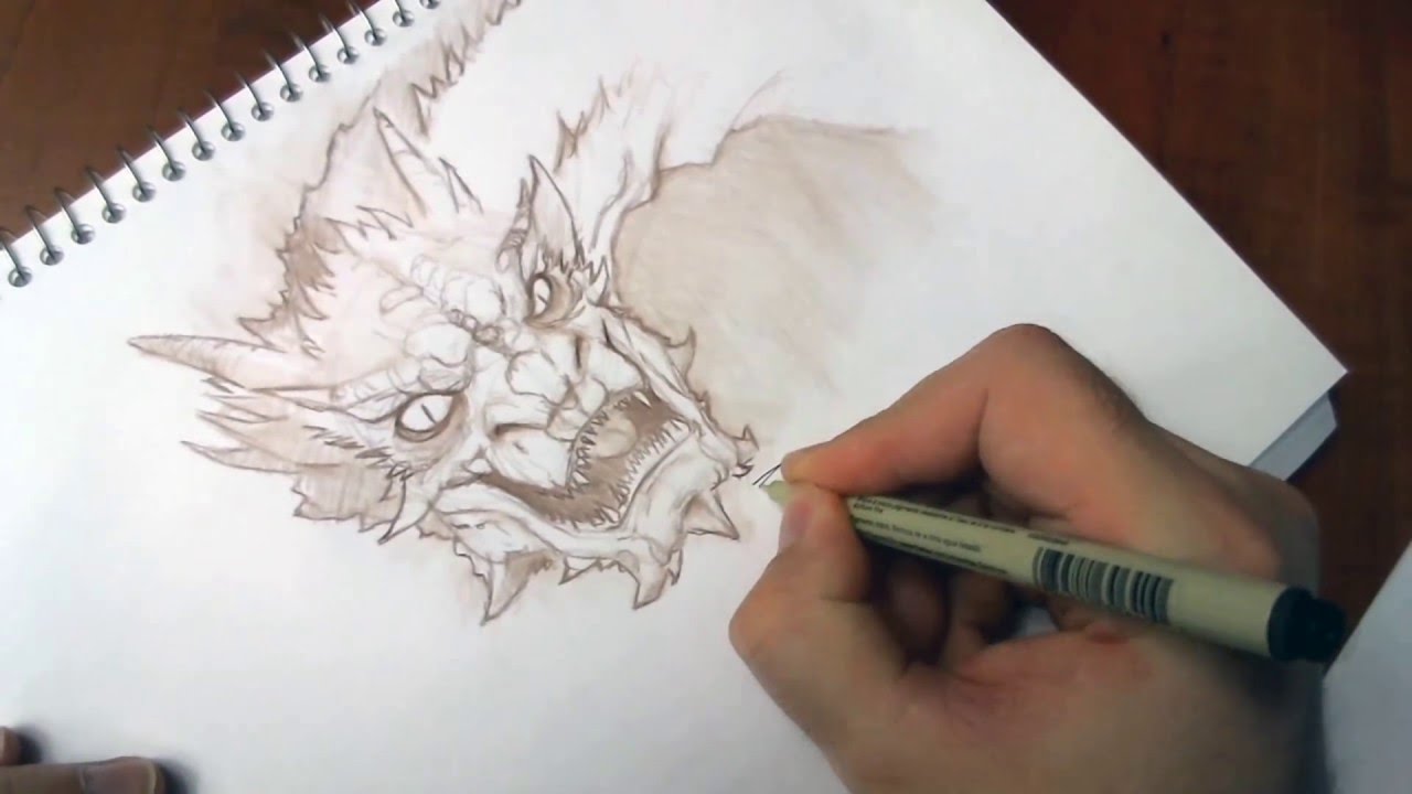 the hobbit smaug drawing