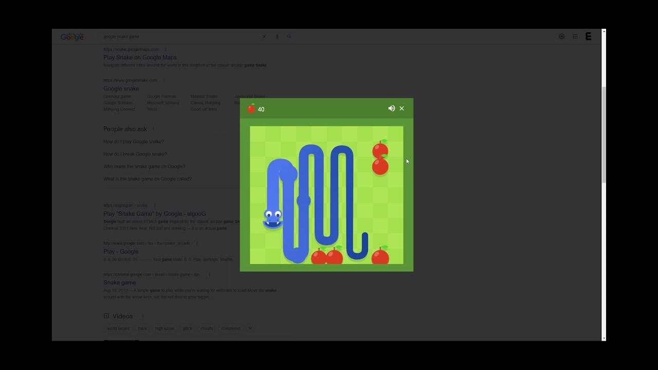 How To Beat Google Snake Small Map How to beat Google Snake Small Map in Under a Minute - YouTube