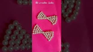 Simple beads bow ❤️#diy #homemadepapercraft #craft #beadsjewellery