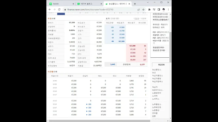 072710농심홀딩스 주가 전망 및 차트 분석