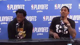 Patrick Beverley and Lou Williams post game interview on stopping Kevin Durant