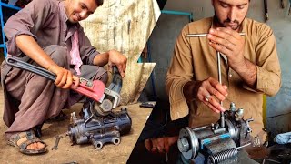 How to Rebuild Truck Power Steering Gear Box || Repairing Power Steering Gear Box & Seal Replacement