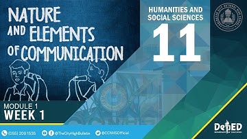 CCNHS Oral Communication in Context Module 1 Week 1 Topic: Nature and Elements of Communication