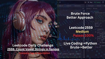 2559. Count Vowel Strings in Ranges| leetcode daily challenge | python | dsa | CoderGirly