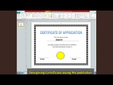 How to Design Certificate on MS Publisher  2025 Step-by- Step