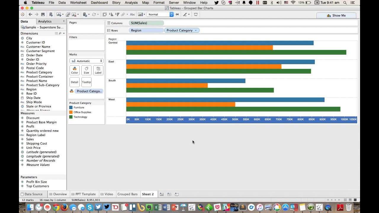 Tableau Clustered Bar Chart