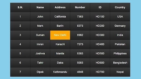 How to create beautiful table with html and css?