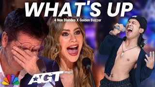 Golden Buzzer : Filipino participant makes the jury cry when singing the song What's Up