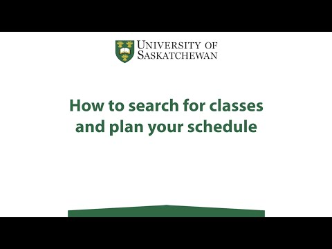 How to search for classes and plan your schedule