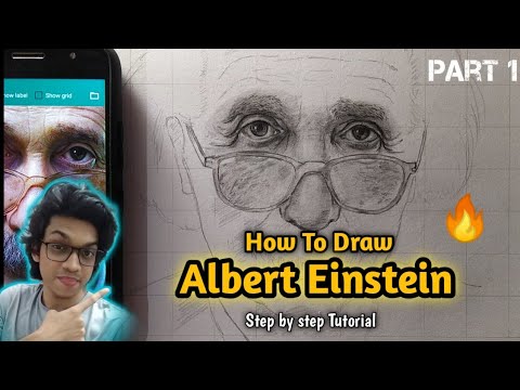 How To Draw Albert Einstein Step By Step Sketch Tutorial ????????????