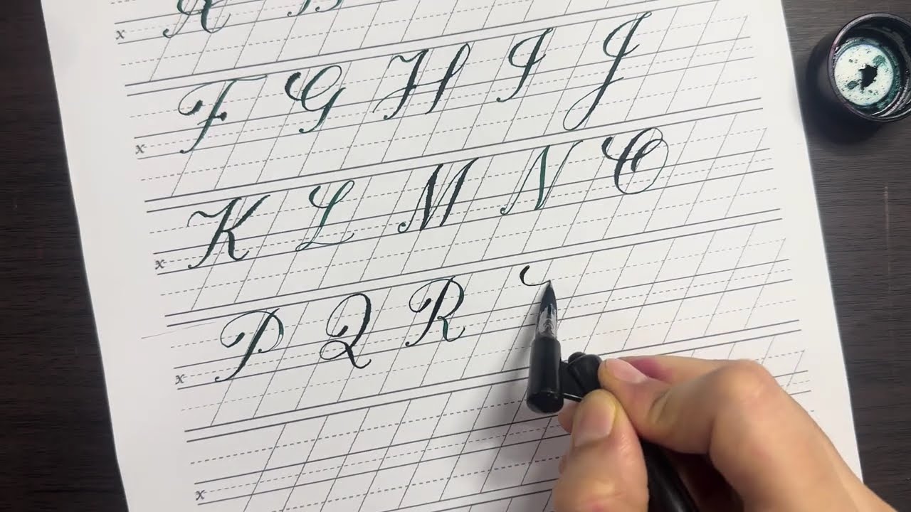 Copperplate Calligraphy Alphabet Practice Sheets