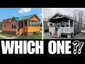 2 AMAZING tiny house cabins, 1 BIG DECISION! What&#39;s it gonna be?! Prefab House Tour