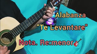 Video thumbnail of "🎵alabanza "te levantare" en guitarra nota (Re.menor)@estebanCCieuc"