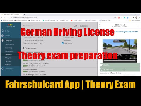 German driving license theory exam in English | How to work with Fahrschulcard app