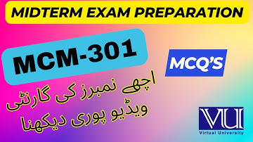 MCM301 GRAND QUIZ SOLUTION |MCM301 MIDTERM PREPARATION | MCM301 QUIZ