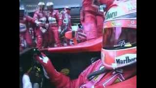 A1 Ring Michael Schumacher Ferrari OnBoard  fire at pit stop